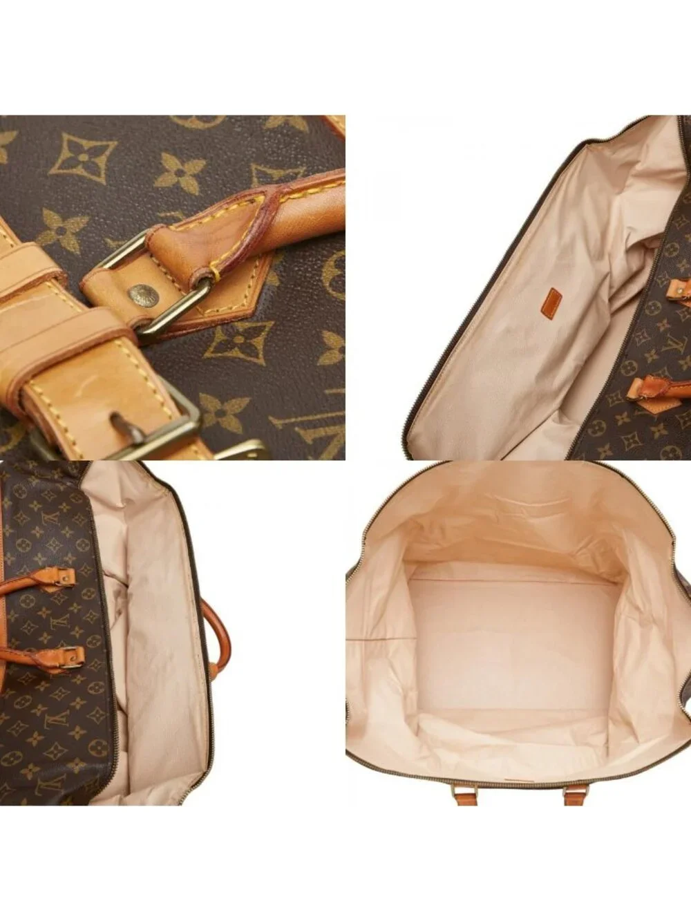 Louis Vuitton Monogram Cruise 50 Boston Bag Brown Leather